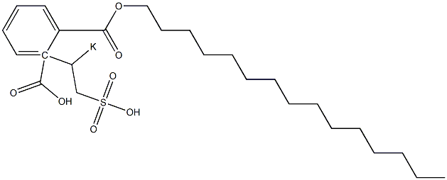 Phthalic acid 1-pentadecyl 2-(1-potassiosulfoethyl) ester Struktur