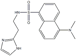 2-[2-[[5-(Dimethylamino)naphthalen-1-yl]sulfonylamino]ethyl]-1H-imidazole Struktur