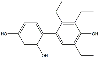 2',3',5'-Triethyl-1,1'-biphenyl-2,4,4'-triol Struktur