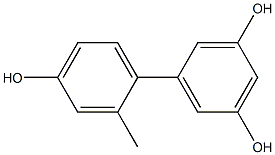 2'-Methyl-1,1'-biphenyl-3,4',5-triol Struktur