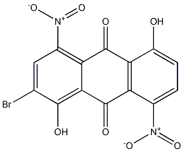 2-Bromo-1,5-dihydroxy-4,8-dinitroanthraquinone Struktur