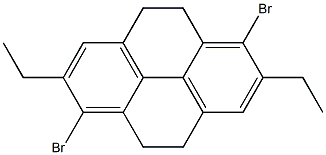 4,5,9,10-Tetrahydro-1,6-dibromo-2,7-diethylpyrene Struktur