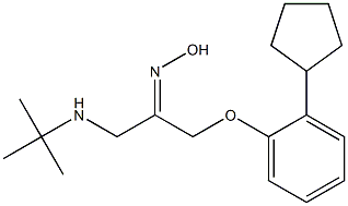 1-(2-Cyclopentylphenoxy)-3-tert-butylaminoacetone (Z)-oxime Struktur