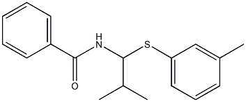 N-[1-(3-Methylphenylthio)-2-methylpropyl]benzamide Struktur