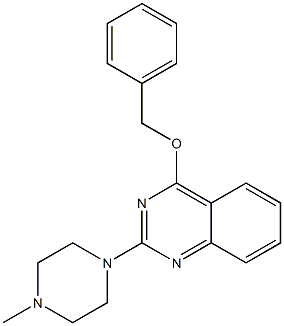 2-[4-Methyl-1-piperazinyl]-4-benzyloxyquinazoline Struktur