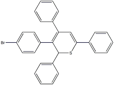 2,4,6-Triphenyl-3-(4-bromophenyl)-2H-thiopyran Struktur