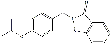 2-[4-(1-Methylpropoxy)benzyl]-1,2-benzisothiazol-3(2H)-one Struktur