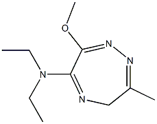 6-Diethylamino-7-methoxy-3-methyl-4H-1,2,5-triazepine Struktur