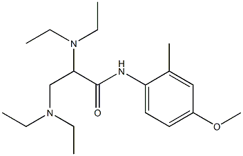 2,3-Bis(diethylamino)-N-(2-methyl-4-methoxyphenyl)propionamide Struktur