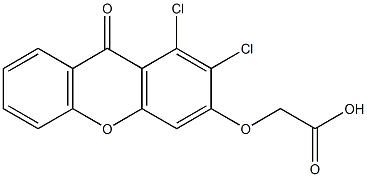 (9-Oxo-1,2-dichloro-9H-xanthen-3-yloxy)acetic acid Struktur