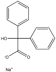 Benzilic acid sodium salt Struktur