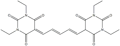 5-[5-[(1,3-Diethylhexahydro-2,4,6-trioxopyrimidin)-5-yl]-2,4-pentadienylidene]-1,3-diethyl-2,4,6(1H,3H,5H)-pyrimidinetrione Struktur