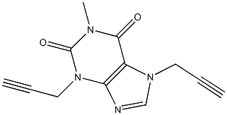 3,7-Di2-propynyl-1-methylxanthine Struktur