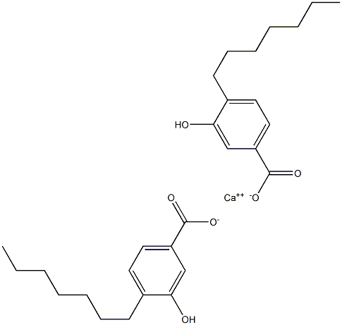 Bis(4-heptyl-3-hydroxybenzoic acid)calcium salt Struktur