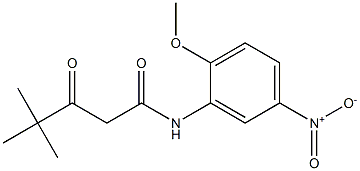 N-(2-Methoxy-5-nitrophenyl)-4,4-dimethyl-3-oxovaleramide Struktur