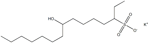 8-Hydroxypentadecane-3-sulfonic acid potassium salt Struktur