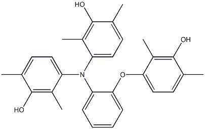 N,N-Bis(3-hydroxy-2,4-dimethylphenyl)-2-(3-hydroxy-2,4-dimethylphenoxy)benzenamine Struktur