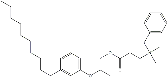 N,N-Dimethyl-N-benzyl-N-[2-[[2-(3-decylphenyloxy)propyl]oxycarbonyl]ethyl]aminium Struktur