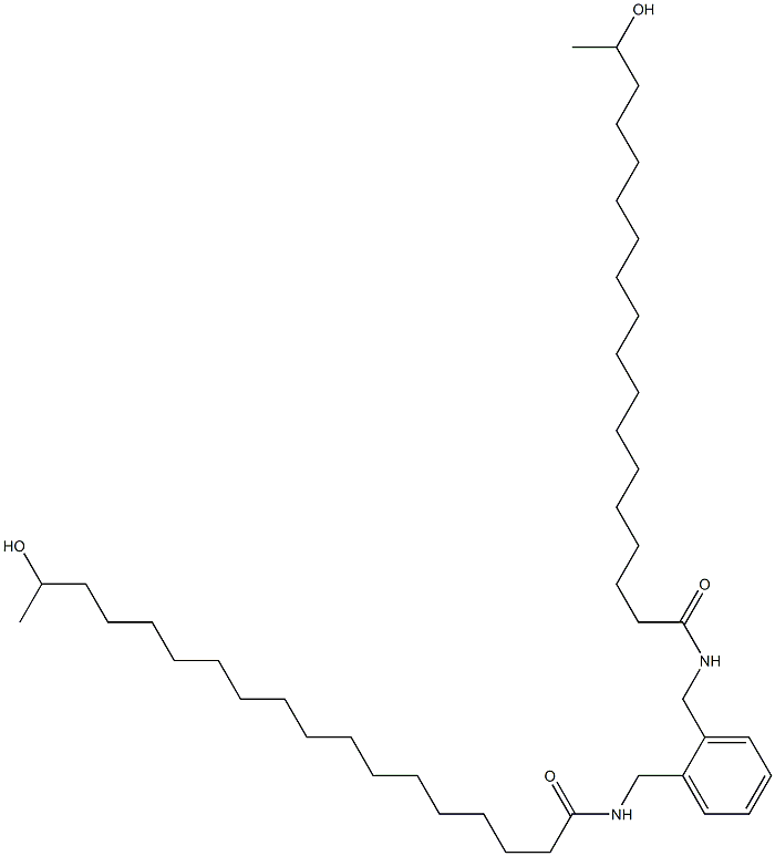 N,N'-(1,2-Phenylenebismethylene)bis(17-hydroxystearamide) Struktur