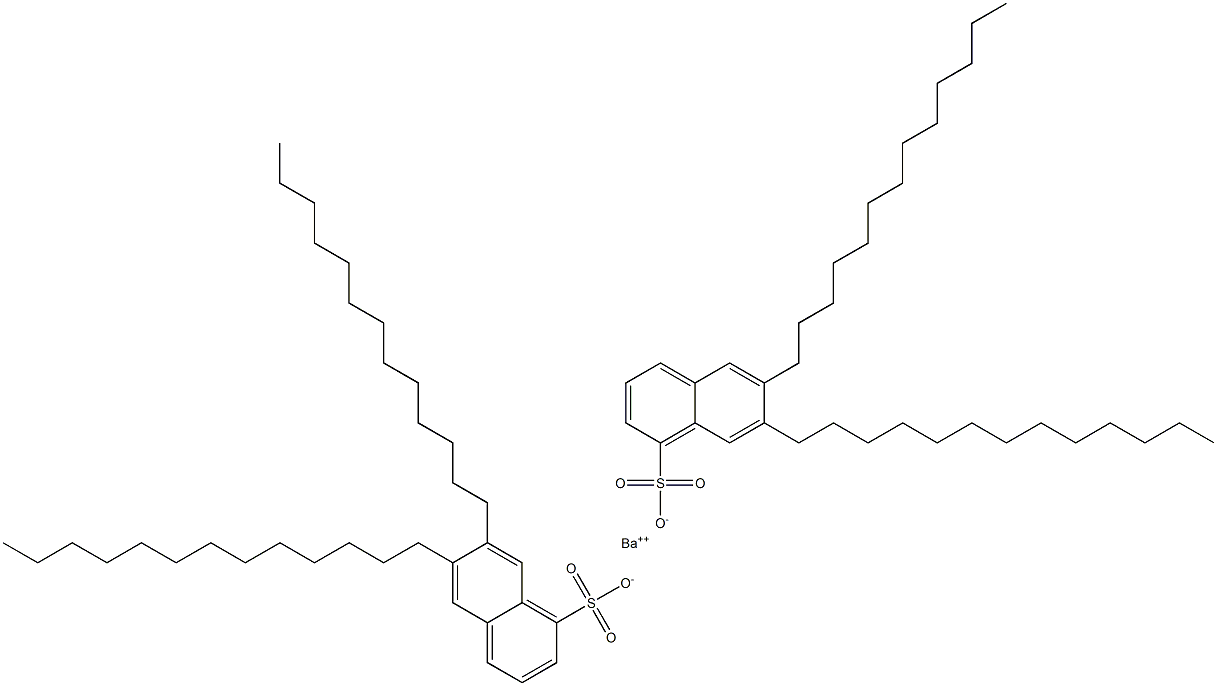 Bis(6,7-ditridecyl-1-naphthalenesulfonic acid)barium salt Struktur