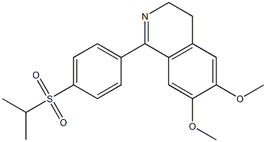 3,4-Dihydro-6,7-dimethoxy-1-[p-(isopropylsulfonyl)phenyl]isoquinoline Struktur