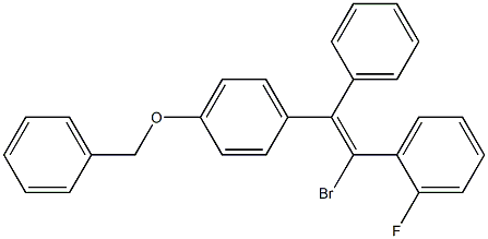 (Z)-1-[p-(Benzyloxy)phenyl]-2-bromo-2-(o-fluorophenyl)-1-phenylethene Struktur