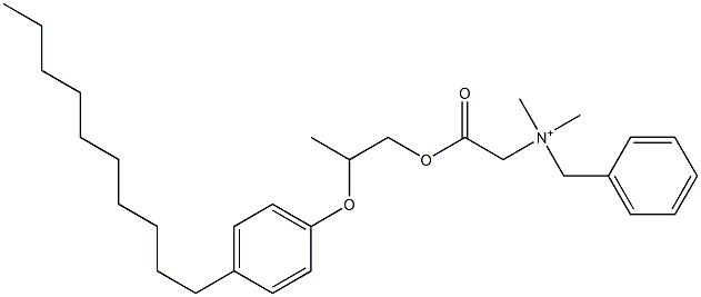 N,N-Dimethyl-N-benzyl-N-[[[2-(4-decylphenyloxy)propyl]oxycarbonyl]methyl]aminium Struktur