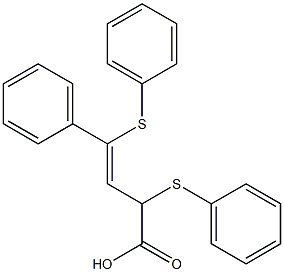 (Z)-2,4-Bis(phenylthio)-4-phenyl-3-butenoic acid Struktur