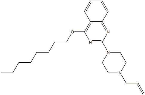 4-(Octyloxy)-2-[4-(2-propenyl)piperazino]quinazoline Struktur