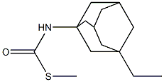 (5-Ethyladamantan-1-yl)thiocarbamic acid S-methyl ester Struktur