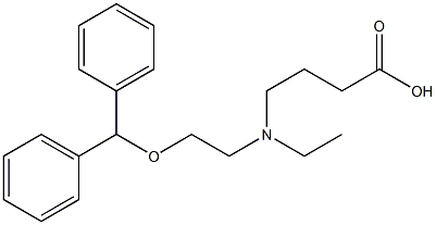 4-[Ethyl[2-(benzhydryloxy)ethyl]amino]butanoic acid Struktur