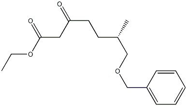 (S)-7-Benzyloxy-6-methyl-3-oxoheptanoic acid ethyl ester Struktur