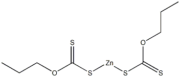 Bis(propoxycarbonothioylthio)zinc Struktur