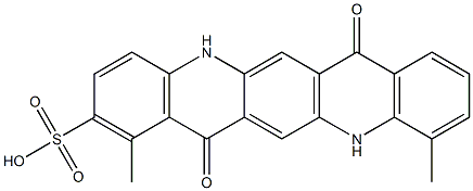 5,7,12,14-Tetrahydro-1,11-dimethyl-7,14-dioxoquino[2,3-b]acridine-2-sulfonic acid Struktur