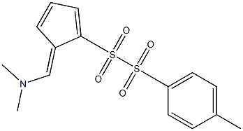 5-Dimethylaminomethylene-1-((4-methylphenylsulfonyl)sulfonyl)-1,3-cyclopentadiene Struktur