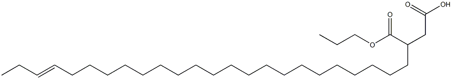 3-(21-Tetracosenyl)succinic acid 1-hydrogen 4-propyl ester Struktur