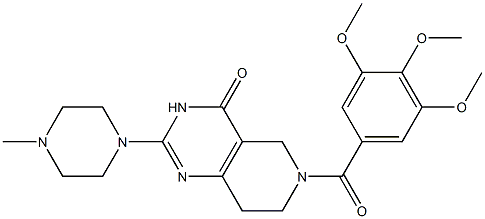 2-(4-Methylpiperazino)-6-(3,4,5-trimethoxybenzoyl)-5,6,7,8-tetrahydropyrido[4,3-d]pyrimidin-4(3H)-one Struktur