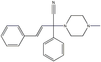 2,4-Diphenyl-2-(4-methyl-1-piperazinyl)-3-butenenitrile Struktur