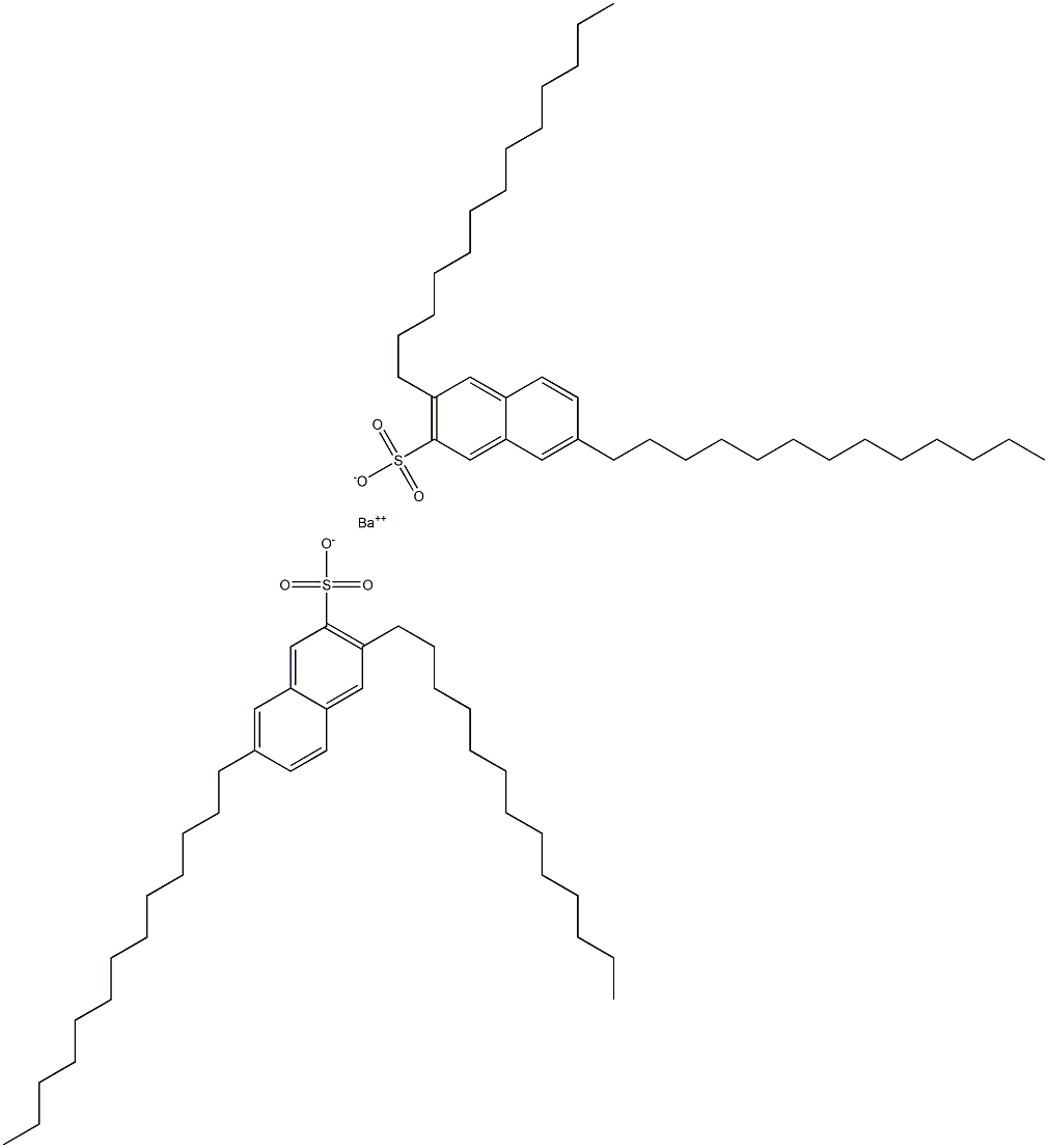 Bis(3,7-ditridecyl-2-naphthalenesulfonic acid)barium salt Struktur