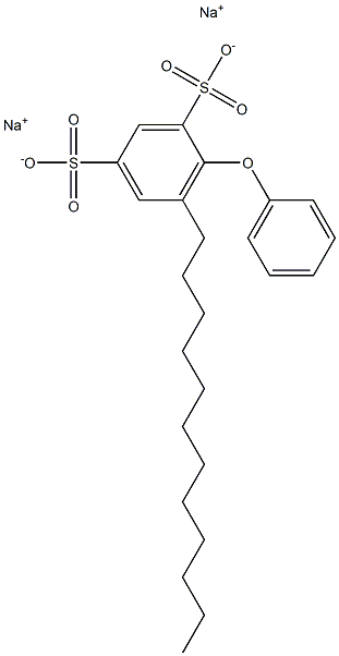 6-Dodecyl[oxybisbenzene]-2,4-disulfonic acid disodium salt Struktur