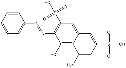 5-Amino-4-hydroxy-3-(phenylazo)naphthalene-2,7-disulfonic acid Struktur