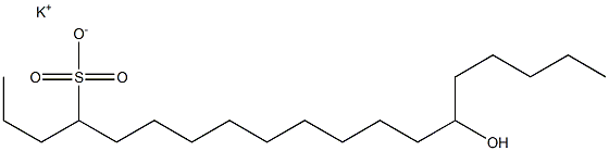 14-Hydroxynonadecane-4-sulfonic acid potassium salt Struktur