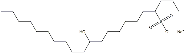 11-Hydroxyhenicosane-4-sulfonic acid sodium salt Struktur