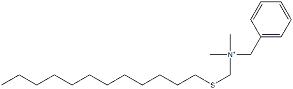 N,N-Dimethyl-N-[(dodecylthio)methyl]benzenemethanaminium Struktur