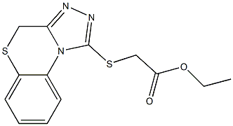 [(4H-[1,2,4]Triazolo[3,4-c][1,4]benzothiazin-1-yl)thio]acetic acid ethyl ester Struktur