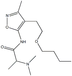 N-[4-(2-Butoxyethyl)-3-methylisoxazol-5-yl]-2-(dimethylamino)propionamide Struktur