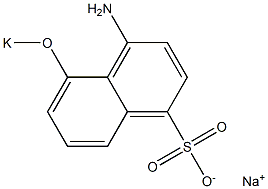 4-Amino-5-potassiooxy-1-naphthalenesulfonic acid sodium salt Struktur