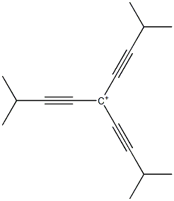 2,8-Dimethyl-5-(3-methyl-1-butynyl)-3,6-nonadiyne-5-ium Struktur