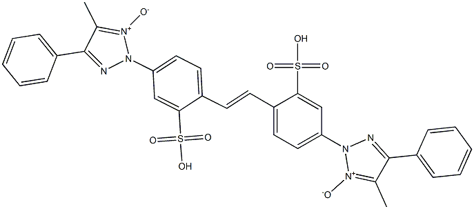 2,2'-(2,2'-Disulfostilbene-4,4'-diyl)bis(5-methyl-4-phenyl-2H-1,2,3-triazole-1-oxide) Struktur