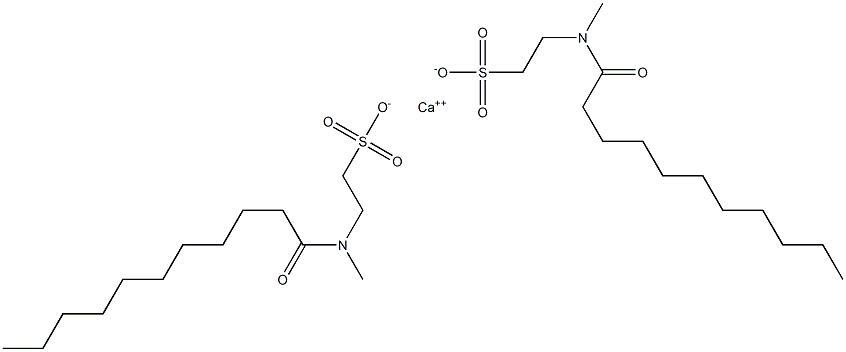 Bis(N-undecanoyl-N-methyltaurine)calcium salt Struktur